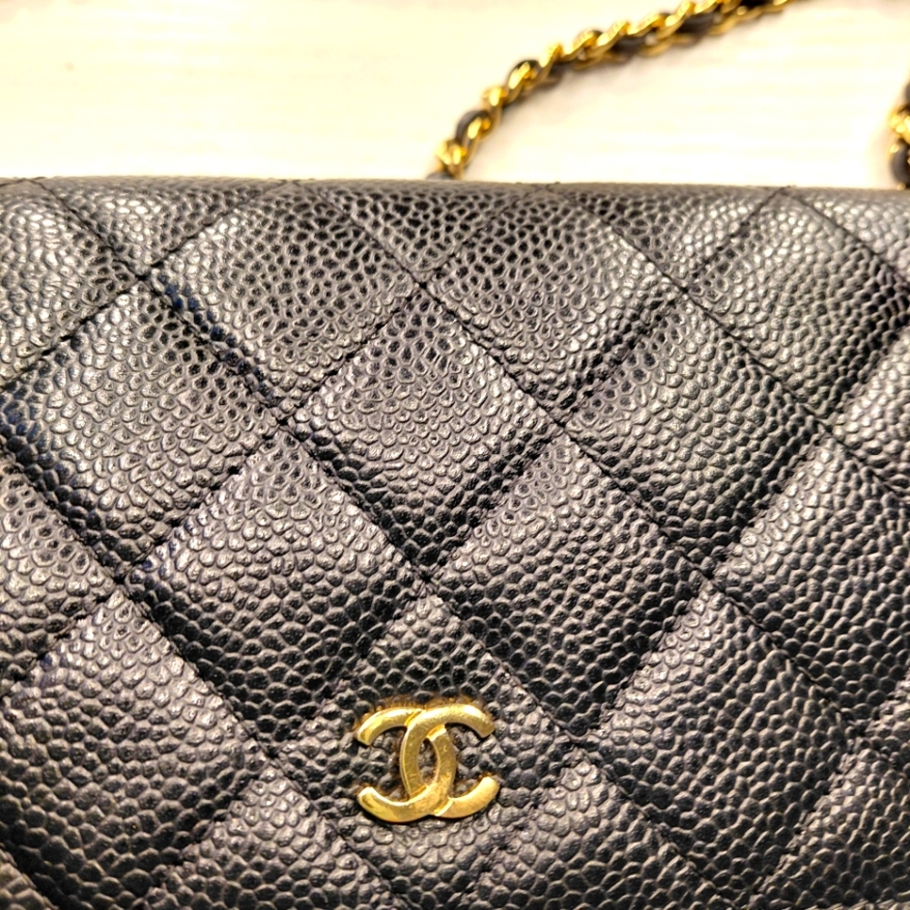 Chanel Wallet on Chain Black Caviar Gold Hardware